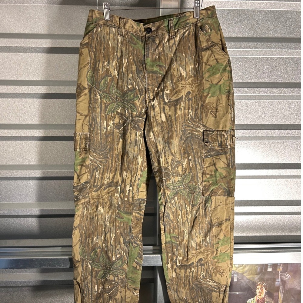 VINTAGE Realtree Cargo Pants Mens L Brown Camo Ripstop Gorpcore Hunting Tactical